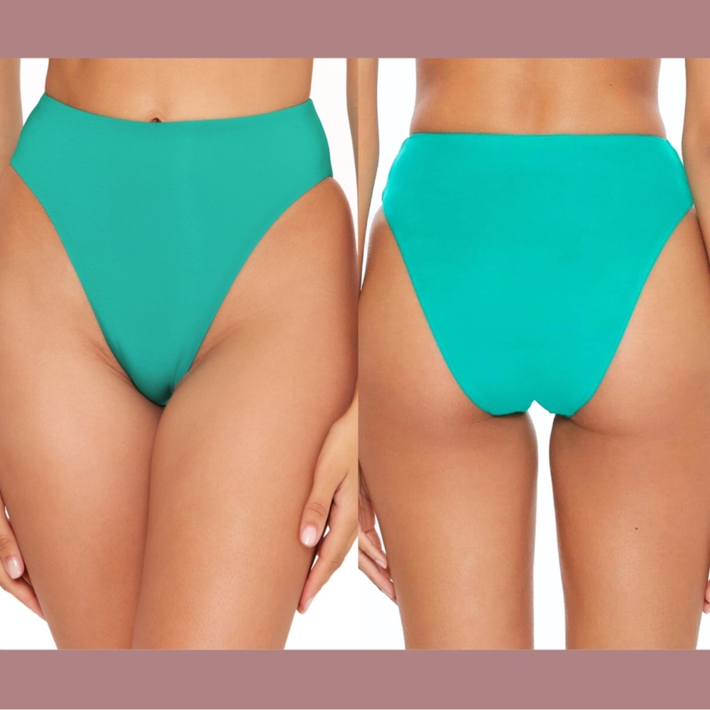 NWT BECCA [ Large ] Socialite French Cut‎ High Waist Bikini Bottoms Jasper